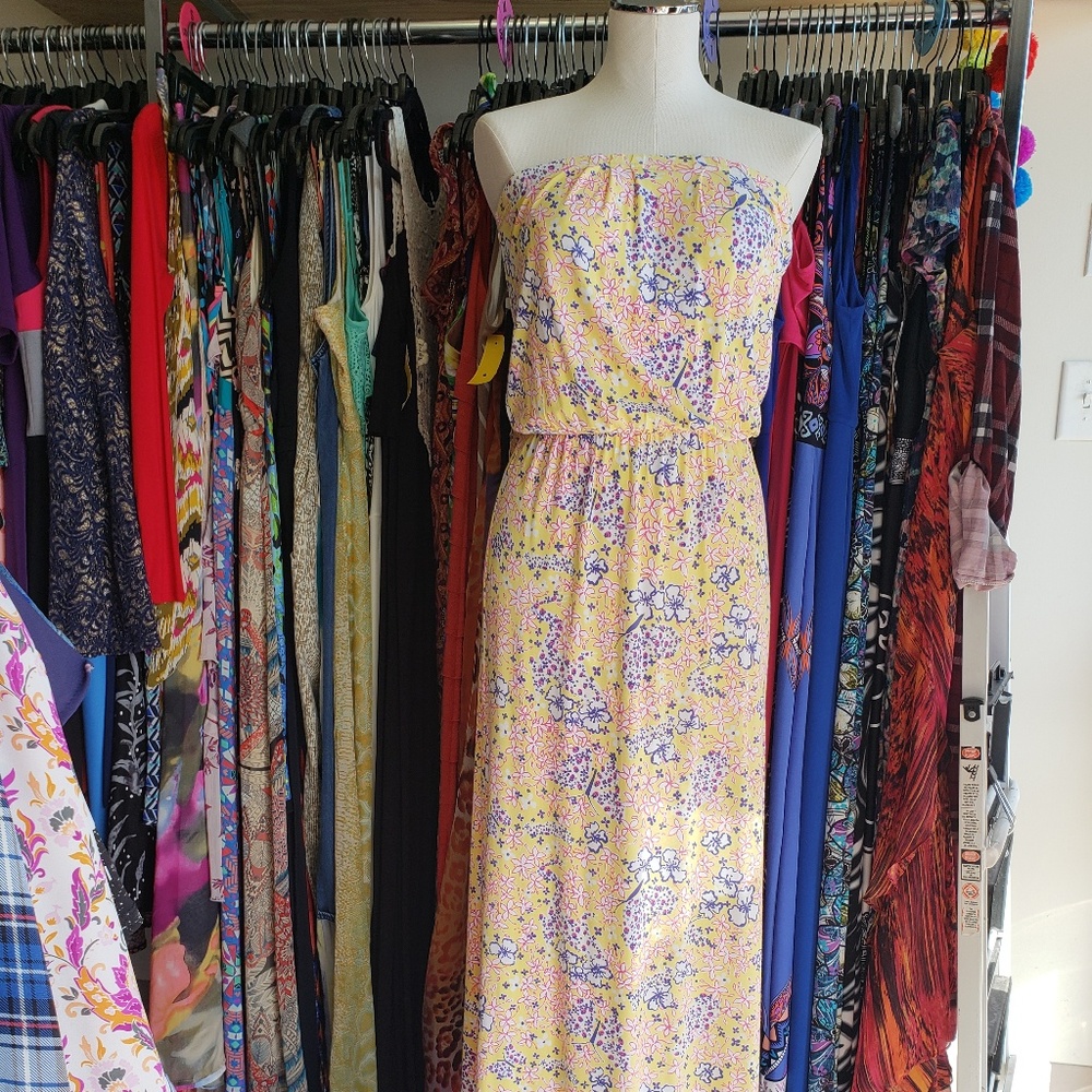 Lilly Pulitzer floral stretch maxi dress